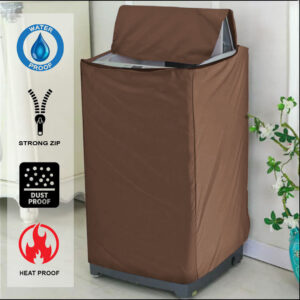 100% Waterproof Washing Machine Cover Brown Color