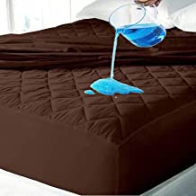 Soft Cotton Quilted 100% Waterproof Fitted Mattress Protector - Brown