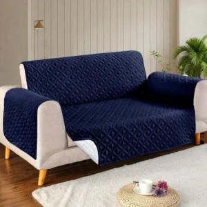 Ultrasonic Quilted Sofa Covers - Sofa Runner & Couch Cover - Blue