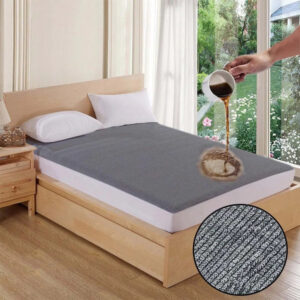 Jointless Recommended Premium & Export Quality Terry Cotton 100% Waterproof Fitted Style Mattress Protector - Grey