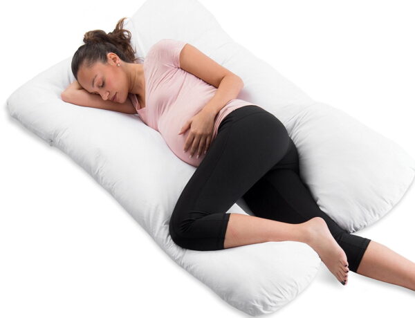 Pregnancy Pillow / U- Shape Maternity Pillow With Ball Fiber Filling - Lite Grey