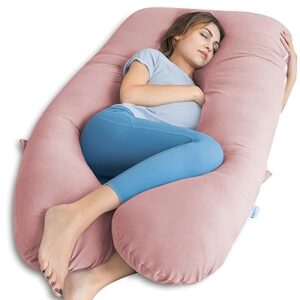 Pregnancy Pillow / U- Shape Maternity Pillow With Ball Fiber Filling - Pink
