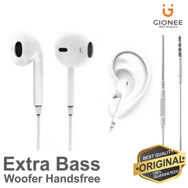 100% Original GIONEE Handsfree Earphones Pure Imported Handsfree With High Quality Sound Mic