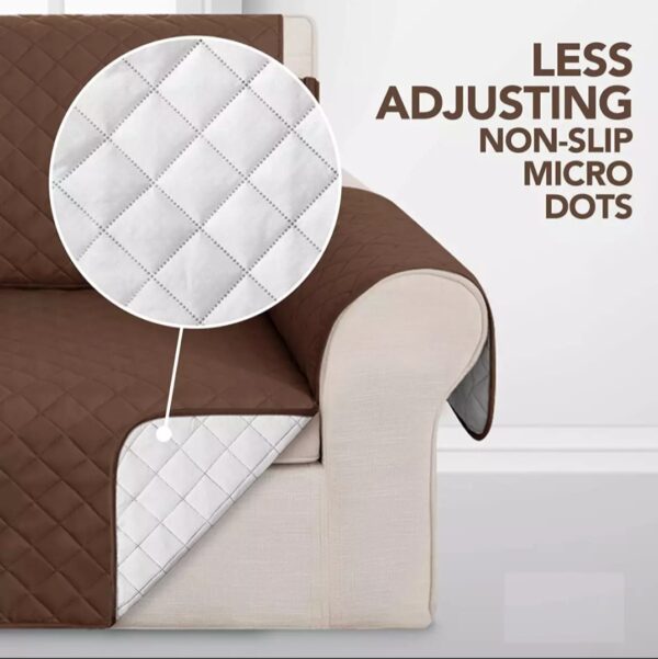 Ultrasonic Quilted Sofa Covers - Sofa Runner & Couch Cover - Maroon