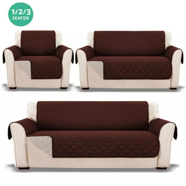 Ultrasonic Quilted Sofa Covers - Sofa Runner & Couch Cover - Maroon