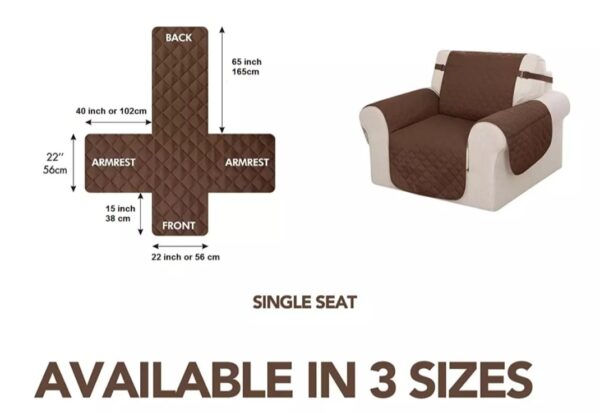 Ultrasonic Quilted Sofa Covers - Sofa Runner & Couch Cover - Maroon