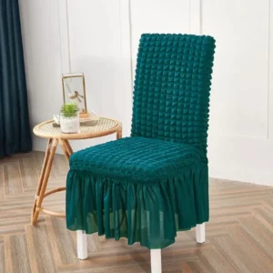 Bubble Turkish Style Dinning Chairs Covers ( Zinc Colour )