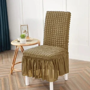 Bubble Turkish Style Dinning Chairs Covers ( Moose Colour )