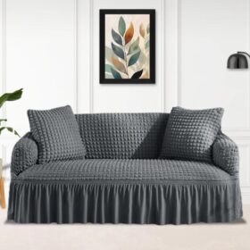High Quality New Turkish Style Bubble Sofa Cover - Grey Color