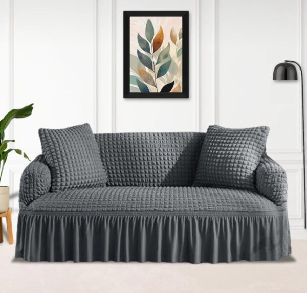 High Quality New Turkish Style Bubble Sofa Cover - Grey Color
