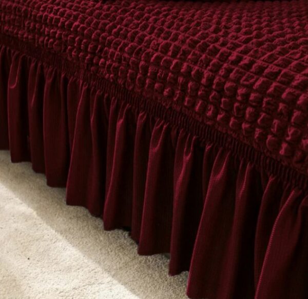 High Quality New Turkish Style Bubble Sofa Cover - Maroon Color