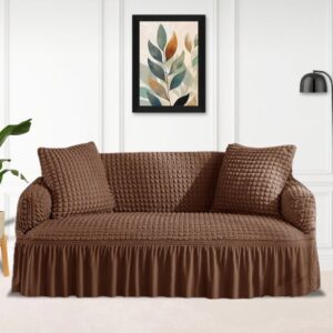 High Quality New Turkish Style Bubble Sofa Cover - Mouse Color