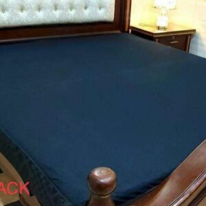 Poly Cotton Fitted Style Waterproof Mattress Protector - Black