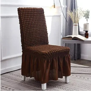 Bubble Turkish Style Dinning Chairs Covers ( Coffee Colour )
