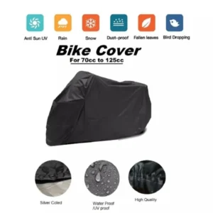 Full Size Universal Motorcycle Top Cover | 100% Heat / Dust And Waterproof For 70cc & 125cc Motorbike Cover