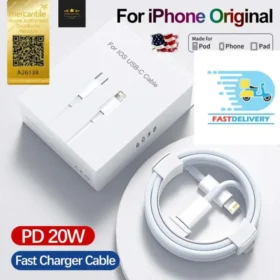 100% Original 20W iPhone Super Fast Charging PD Cable - USB-C to Lightning Connector For All iPhone Variants