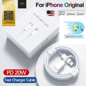 100% Original 20W iPhone Super Fast Charging PD Cable - USB-C to Lightning Connector For All iPhone Variants