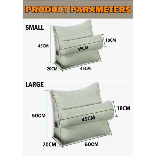 Velvet Triangular Back Rest Pillow / Back Wedge Cushion - Maroon