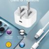 iPhone Fast Charger, 20W USB C Fast Charger Plug and 2M USB C iPhone Fast Charge Cable,PD 20W Fast Charger