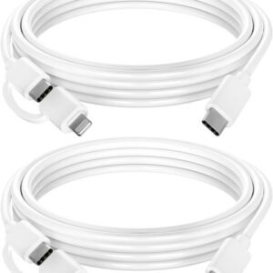 USB C to C/Lightning Cable, Multi Charging Cable [MFi Certified] 60W Fast Charger Cord C to Lightning/Type C