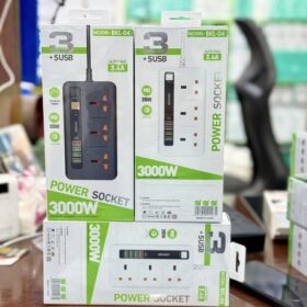 3000W Power Strip with 3 Sockets & 5 USB Ports, 20W PD Fast Charging, QC 3.0, 24H Timer, Surge Protection