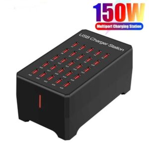 Smart 12 and 30 Ports USB Charging Station Power Outlet Multi Port Speed Wall Charger Dock HUB Home Office Adapter