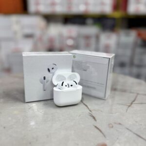 Apple AirPods 4 Wireless Bluetooth Earbuds with H2 Chip, USB-C Charging Case, Personalized Spatial Audio, Sweat & Water Resistant, 30 Hours Battery Life