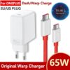 100% Original 65W OnePlus Warp Charger with 3.3 ft USB C Warp Charger Cable USA Lot imported