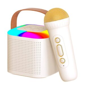 Wireless Bluetooth-Compatible Speaker With Single Double Microphone Outdoor Loudspeaker Portable Karaoke Machine For Home