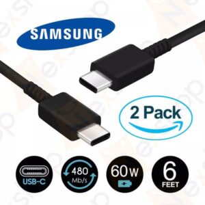 2x NEW!!! Original Samsung EP-DW767 6ft(1.8m) 3AMP USB-C to USB-C Cable Ver.2025